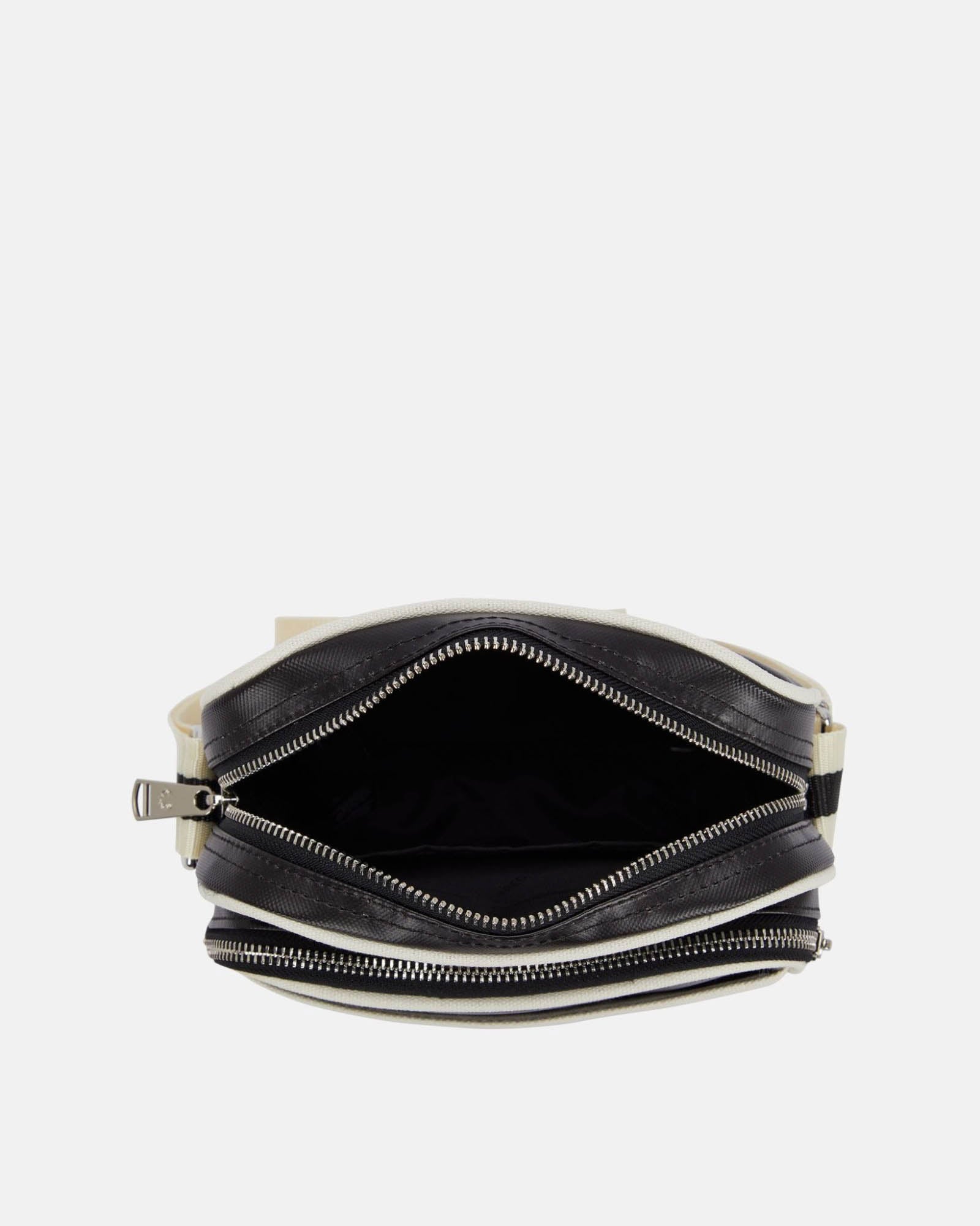 Fred Perry Classic Side Bag - Black/Ecru D57 | CHO | Designer Mens Shoulder Bags
