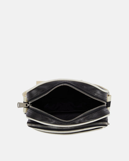 Fred Perry Classic Side Bag - Black/Ecru D57 | CHO | Designer Mens Shoulder Bags