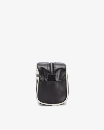 Fred Perry Mens Coated Polyester Wash Bag - Black/Ecru D57 side