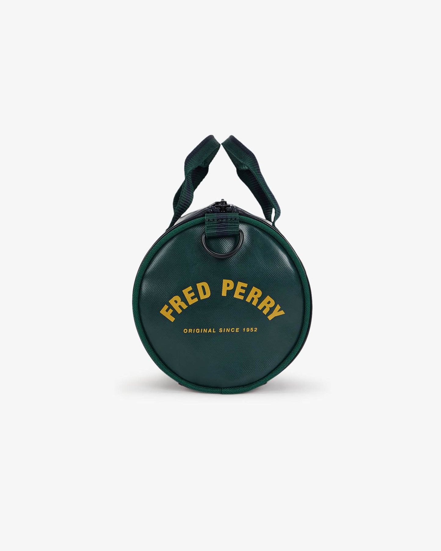 Fred Perry Classic Mini Barrel Bag - Navy/Grassroots 83A | CHO | Designer Mens Bags