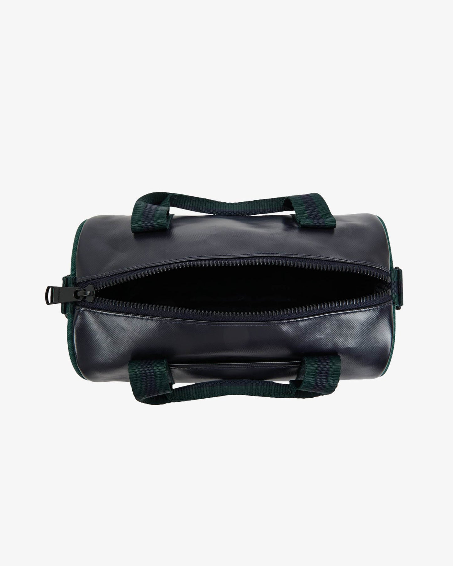 Fred Perry Classic Mini Barrel Bag - Navy/Grassroots 83A | CHO | Designer Mens Bags