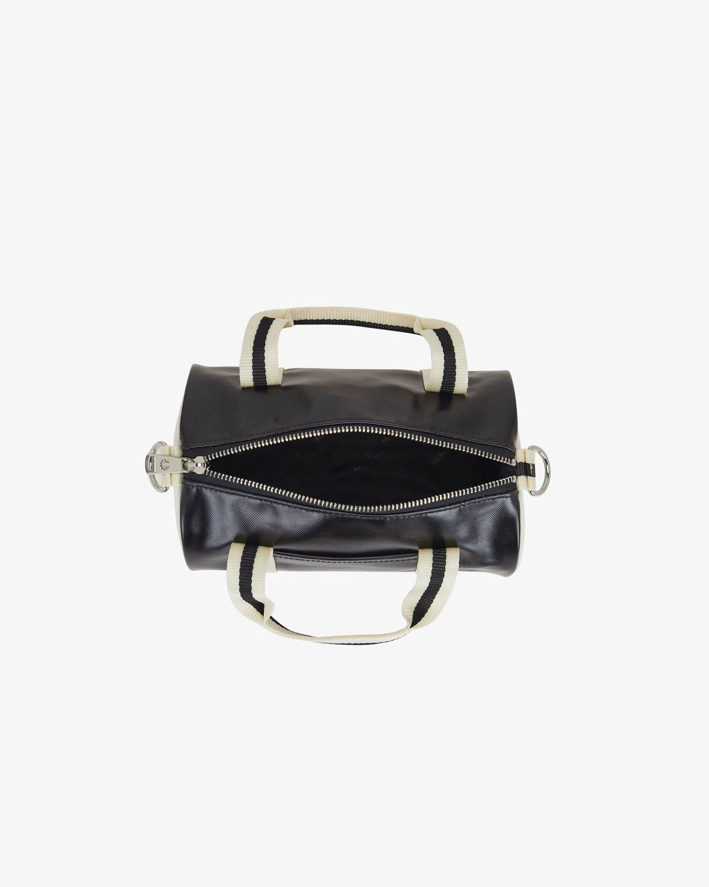 Fred Perry Classic Mini Barrel Bag - Black/Ecru D57 | CHO | Designer Mens Bags