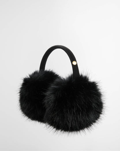 Barbour International Cyrus Womens Faux Fur Earmuffs - Black | CHO | Designer Womens Earmuffs