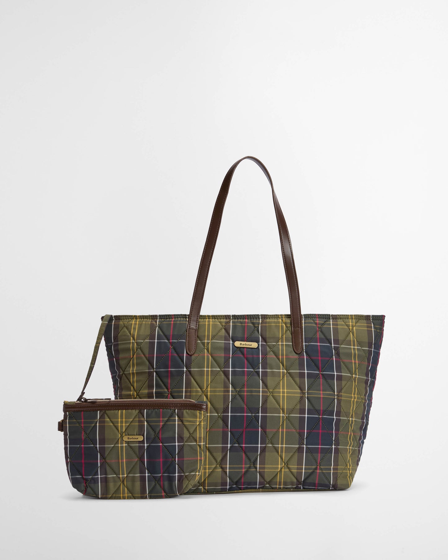 Barbour Wetherham Quilted Womens Tartan Tote - Classic Tartan | CHO | Designer Womens Tote Bags