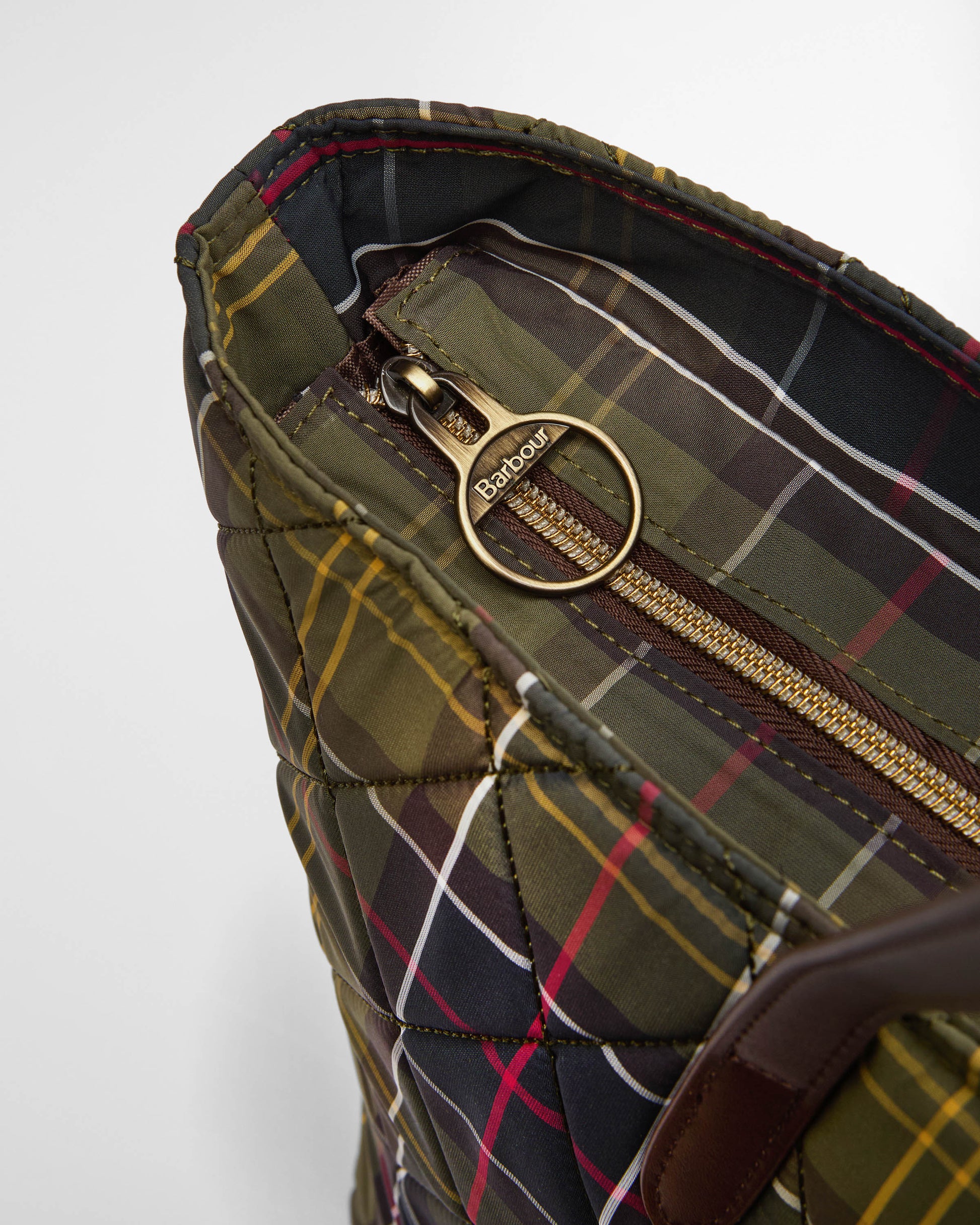 Barbour Wetherham Quilted Womens Tartan Tote - Classic Tartan | CHO | Designer Womens Tote Bags