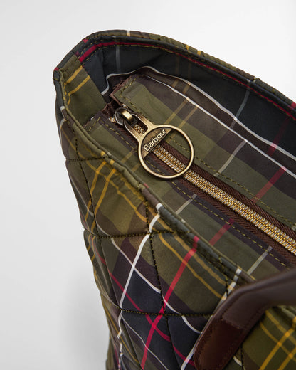 Barbour Wetherham Quilted Womens Tartan Tote - Classic Tartan | CHO | Designer Womens Tote Bags
