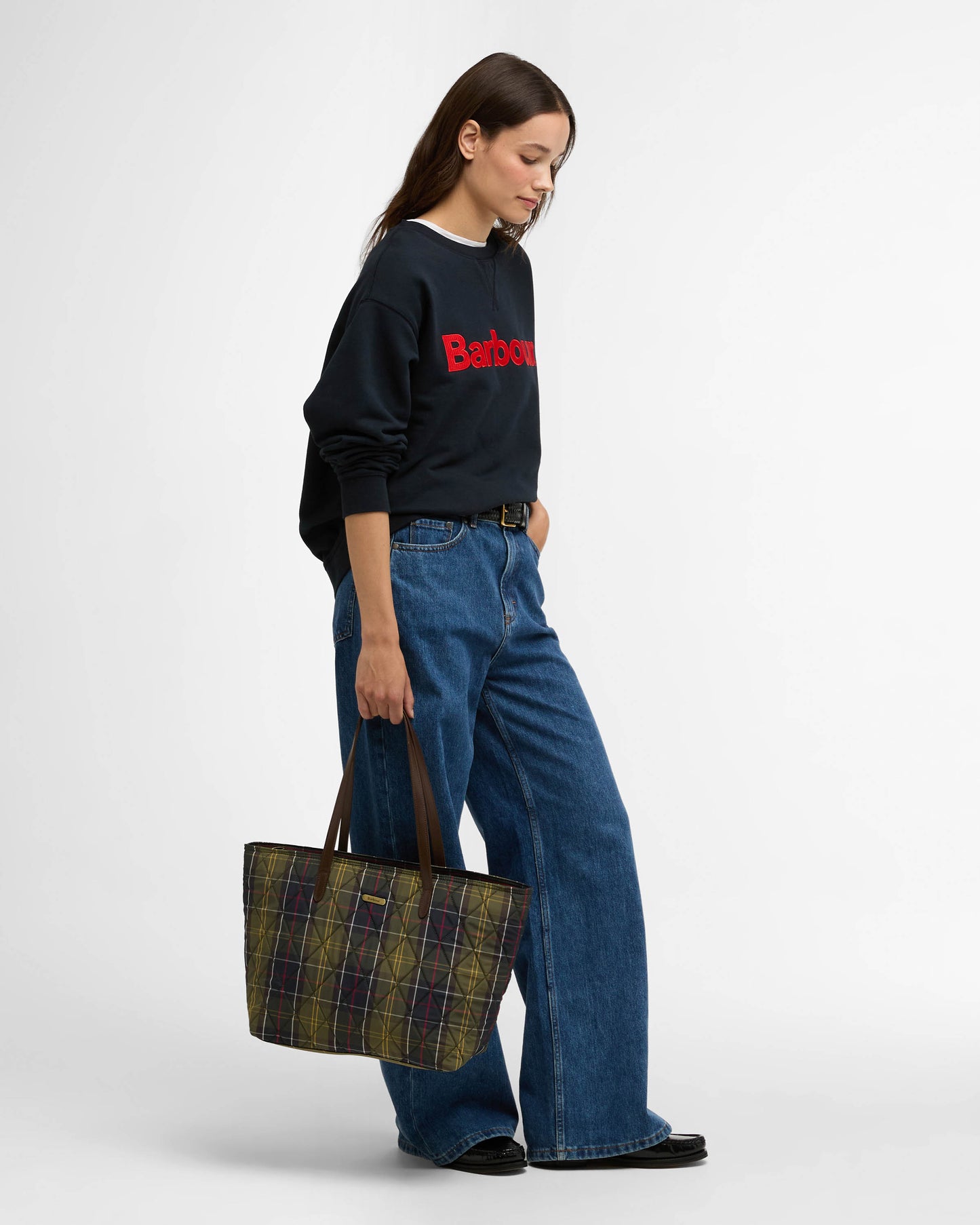 Barbour Wetherham Quilted Womens Tartan Tote - Classic Tartan | CHO | Designer Womens Tote Bags