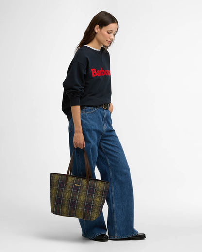 Barbour Wetherham Quilted Womens Tartan Tote - Classic Tartan | CHO | Designer Womens Tote Bags