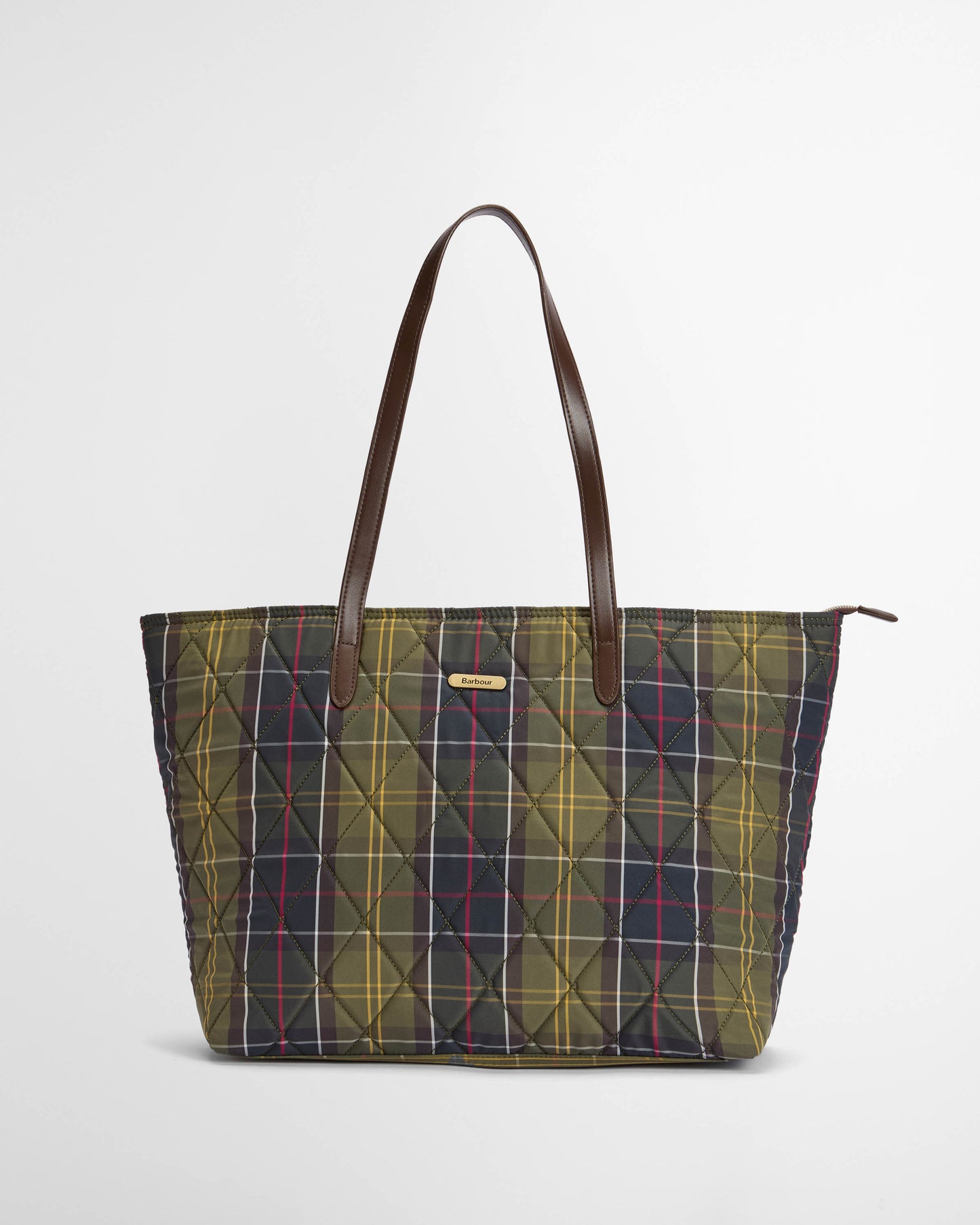 Barbour Wetherham Quilted Womens Tartan Tote - Classic Tartan | CHO | Designer Womens Tote Bags