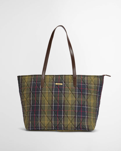 Barbour Wetherham Quilted Womens Tartan Tote - Classic Tartan | CHO | Designer Womens Tote Bags