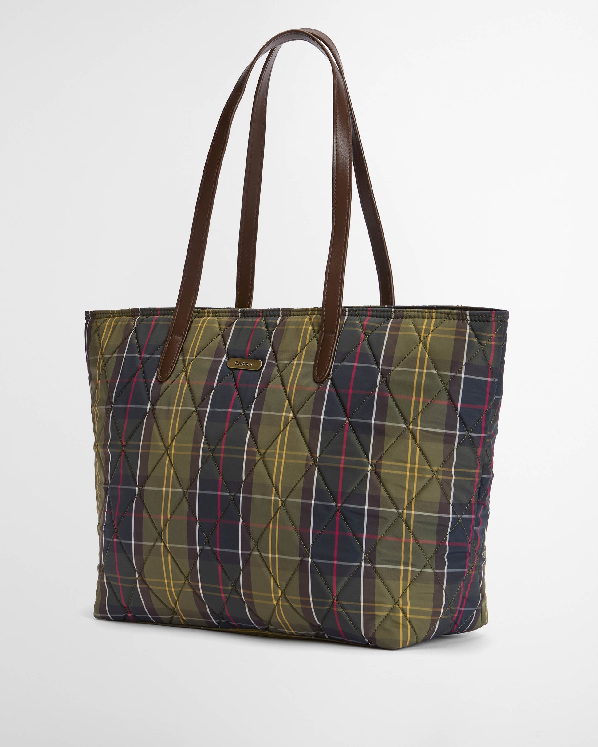 Barbour Wetherham Quilted Womens Tartan Tote - Classic Tartan | CHO | Designer Womens Tote Bags