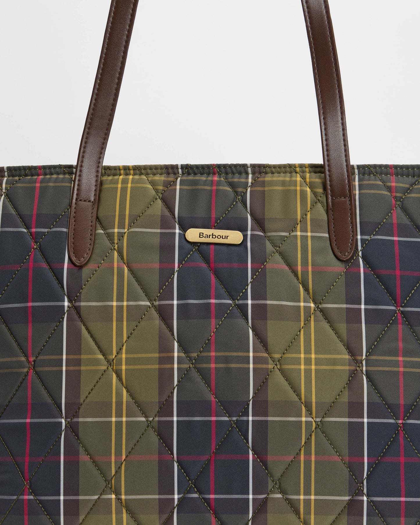 Barbour Wetherham Quilted Womens Tartan Tote - Classic Tartan | CHO | Designer Womens Tote Bags