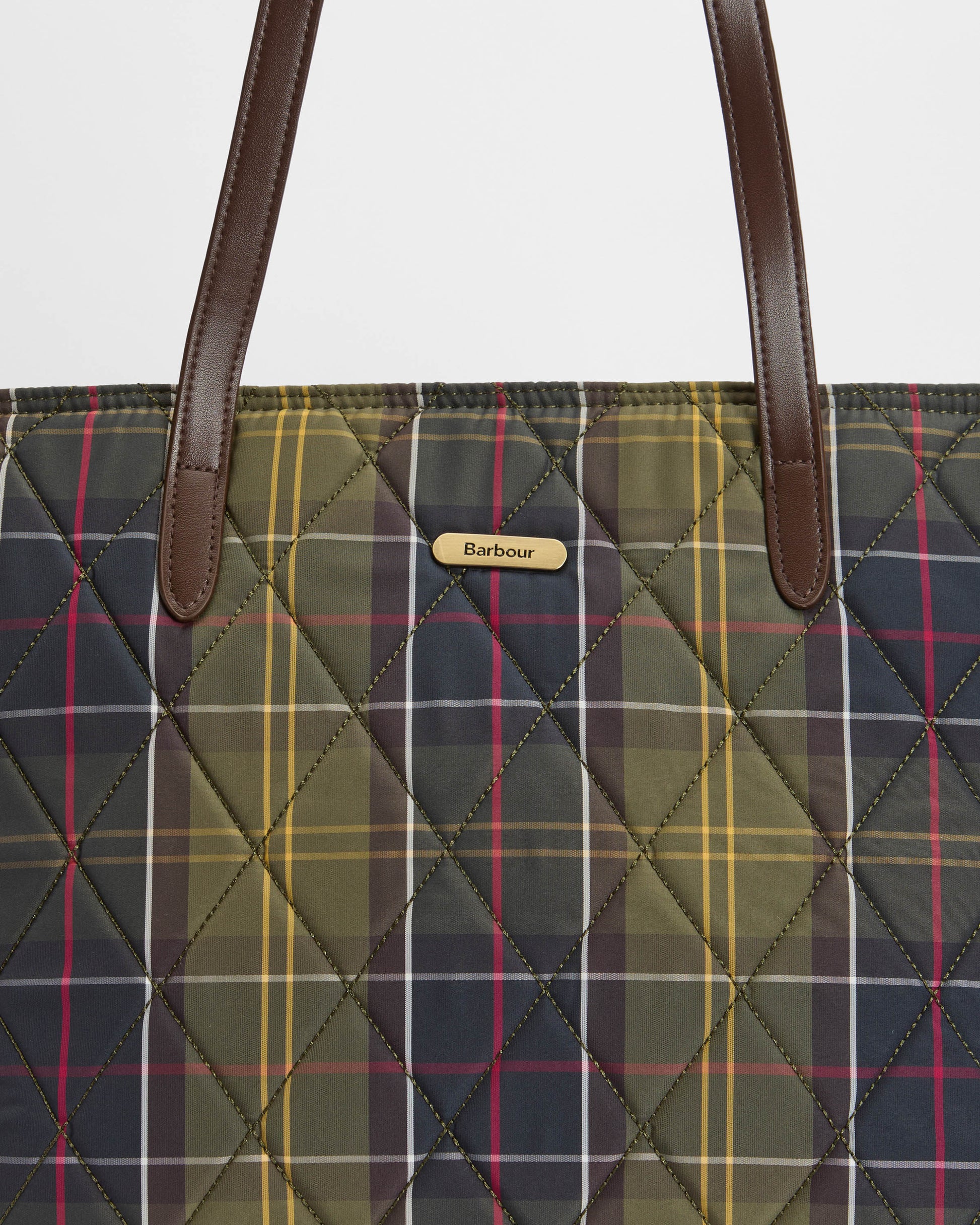 Barbour Wetherham Quilted Womens Tartan Tote - Classic Tartan | CHO | Designer Womens Tote Bags