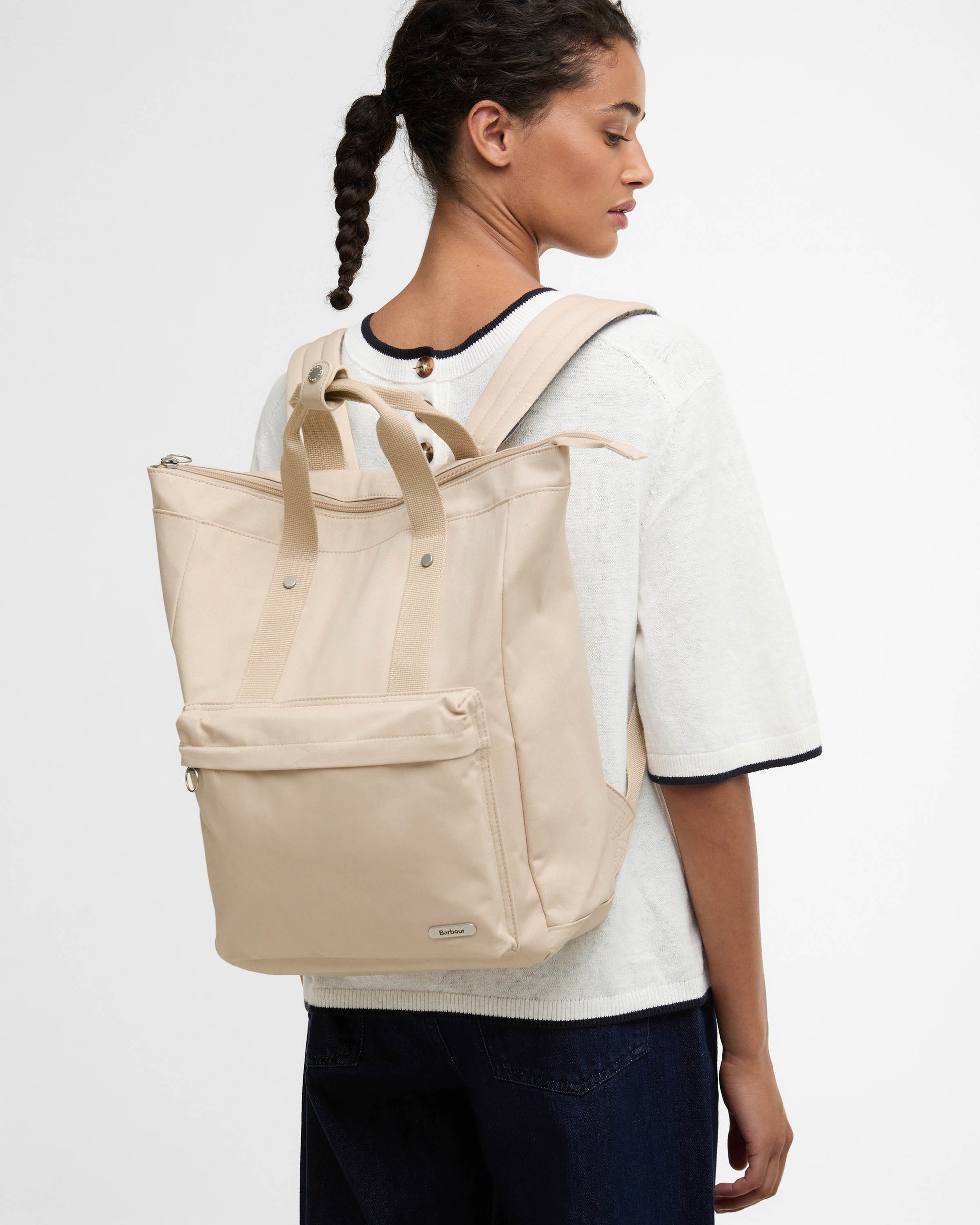 Barbour Olivia Womens Backpack - Beige | CHO | Designer Womens Bags