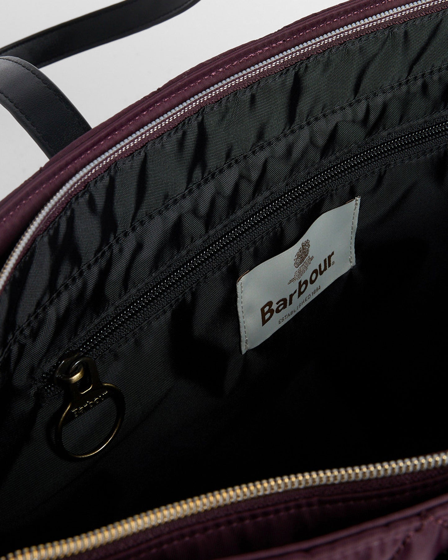Barbour Quilted Womens Tote Bag - Fig