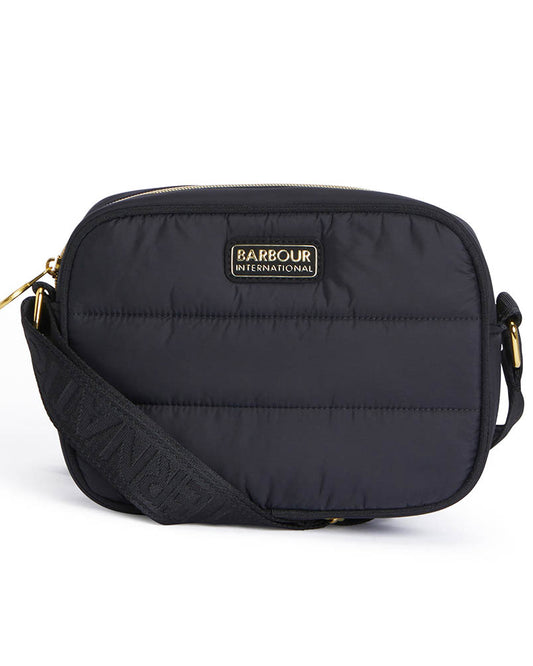 Barbour International Monaco Womens Quilted Crossbody Bag - Black/Black