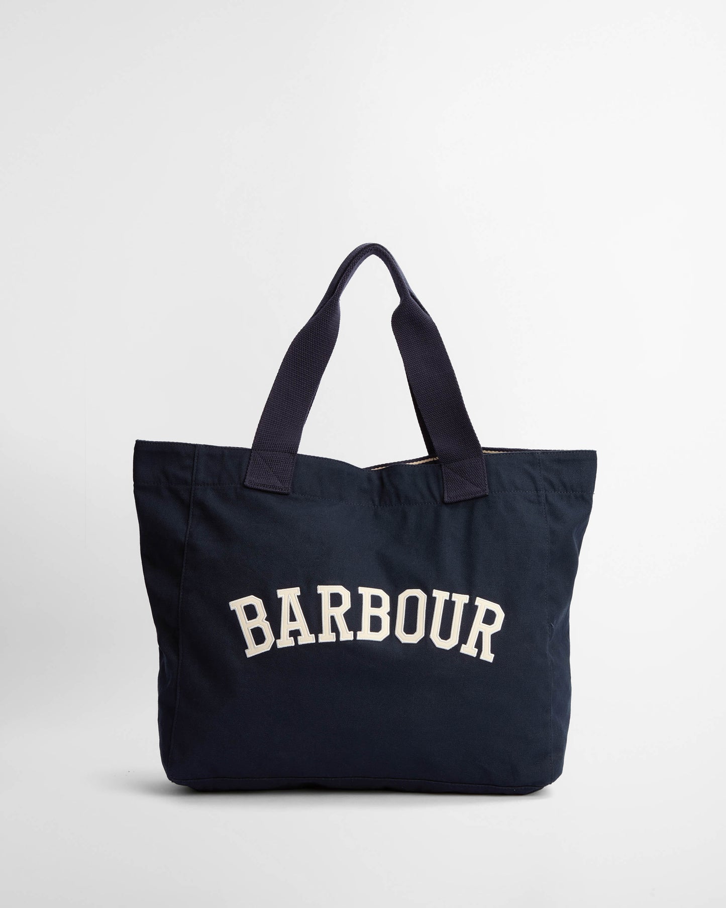 Barbour Logo Beach Bag - Navy/Stone | CHO | Designer Womens Bags