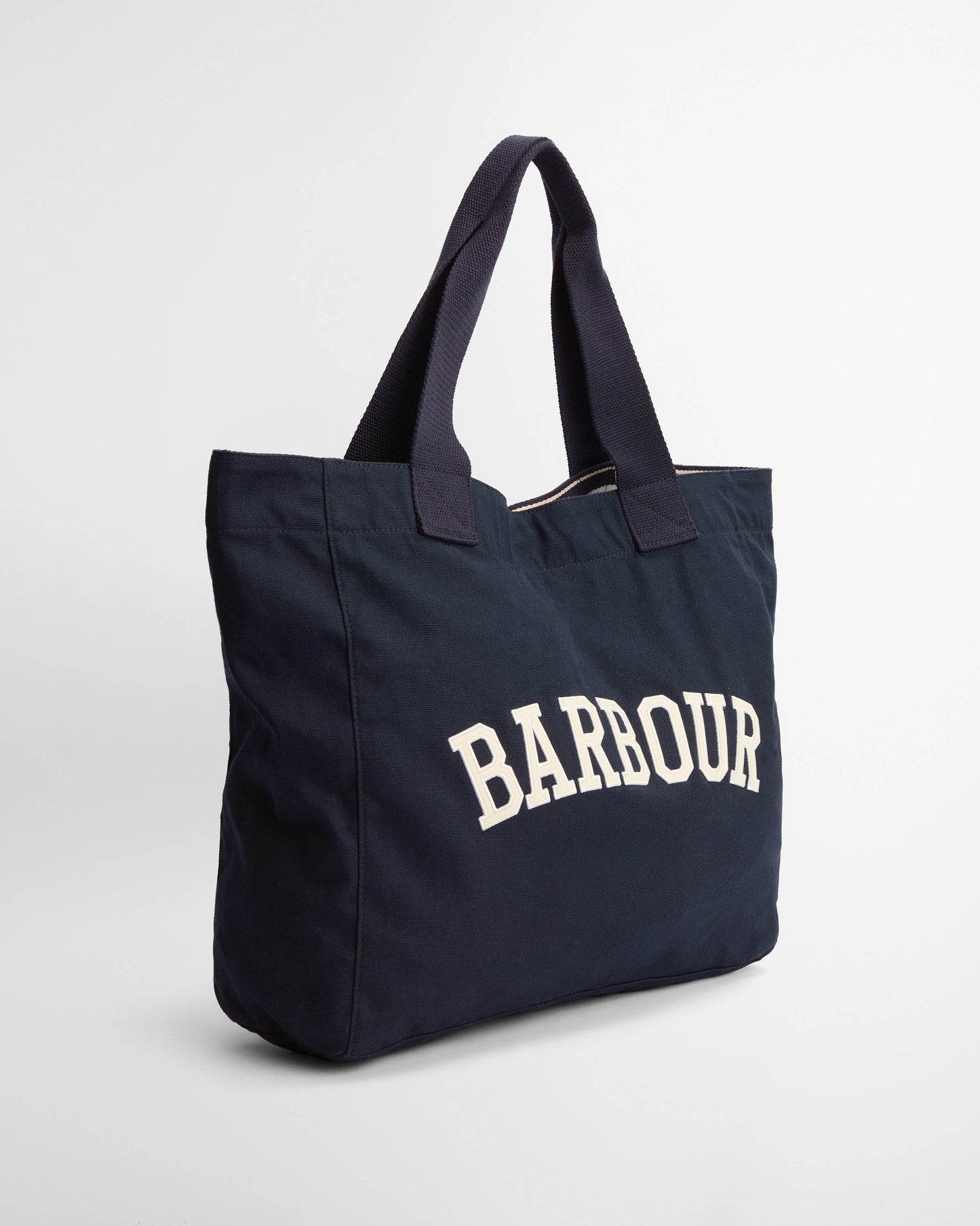 Barbour Logo Beach Bag - Navy/Stone | CHO | Designer Womens Bags