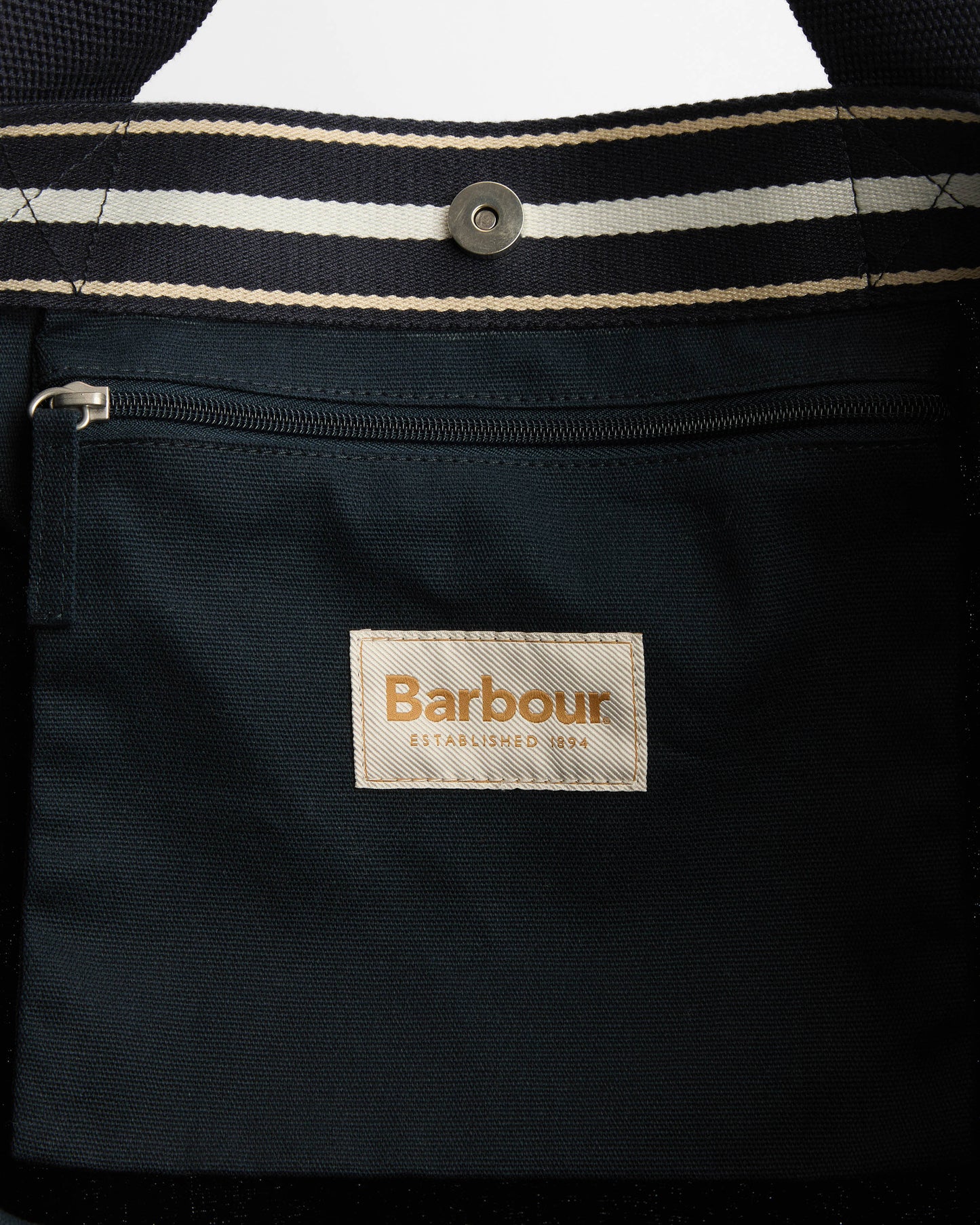 Barbour Logo Beach Bag - Navy/Stone | CHO | Designer Womens Bags