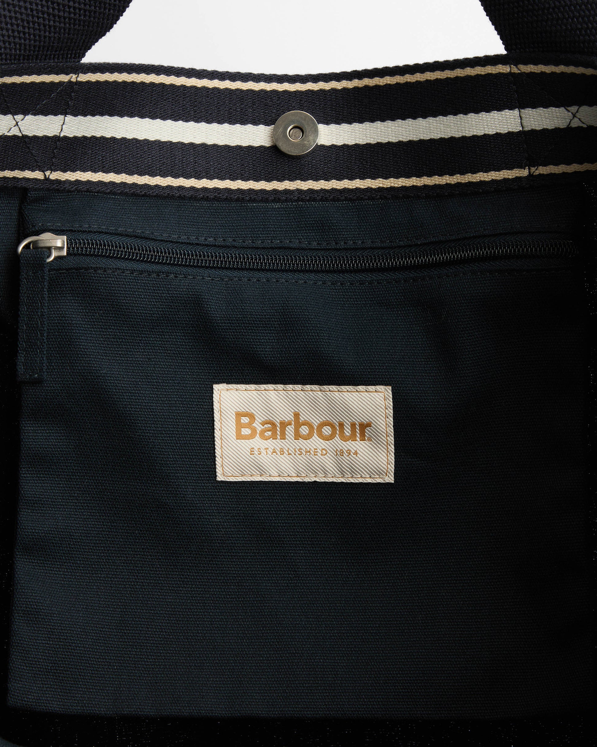 Barbour Logo Beach Bag - Navy/Stone | CHO | Designer Womens Bags