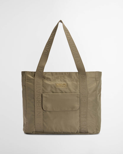 Barbour International Qualify Womens Tote Bag - Dusky Khaki | CHO | Designer Womens Bags