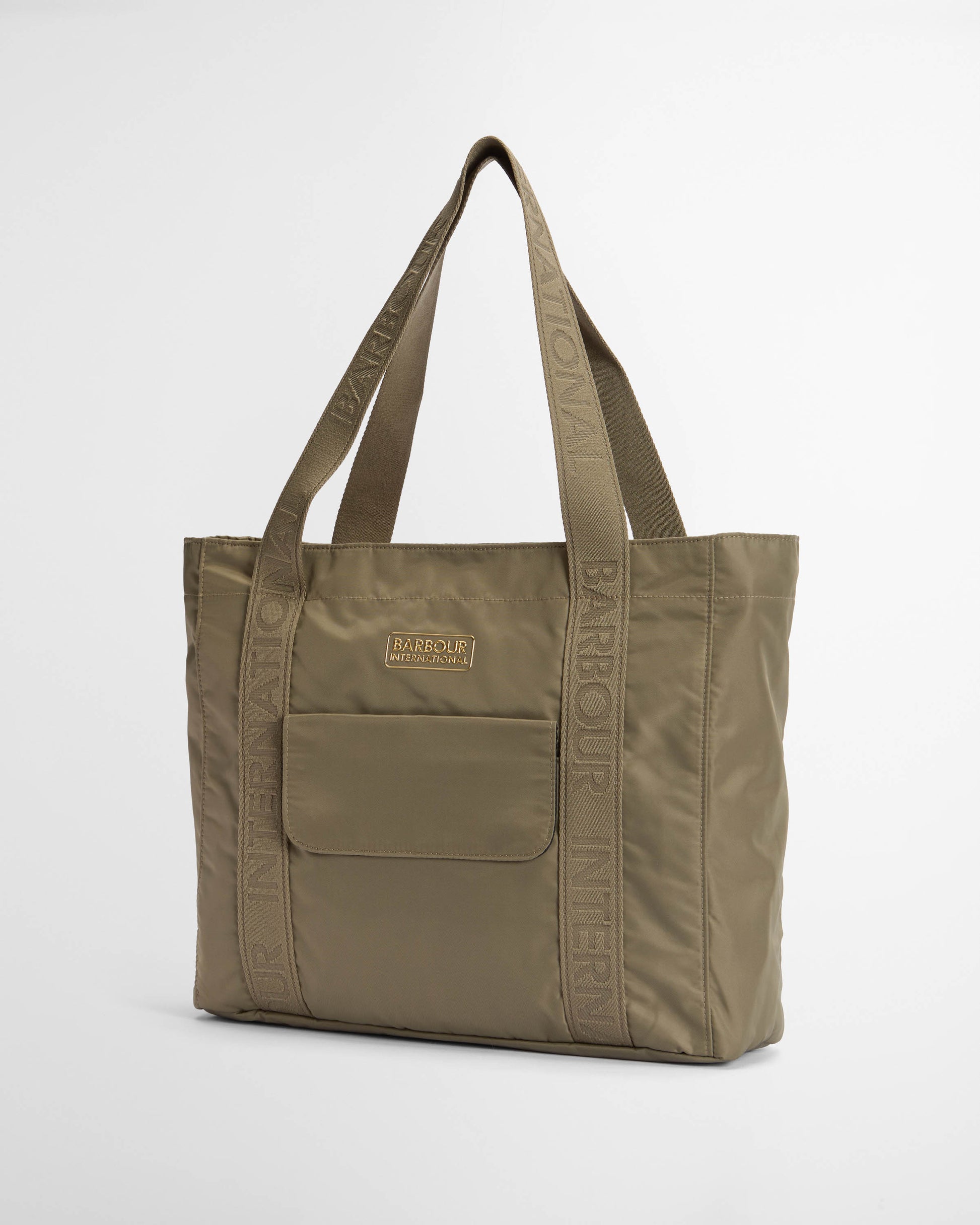 Barbour International Qualify Womens Tote Bag - Dusky Khaki | CHO | Designer Womens Bags