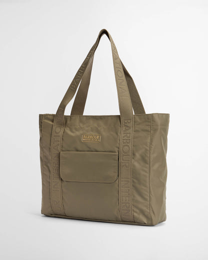 Barbour International Qualify Womens Tote Bag - Dusky Khaki | CHO | Designer Womens Bags