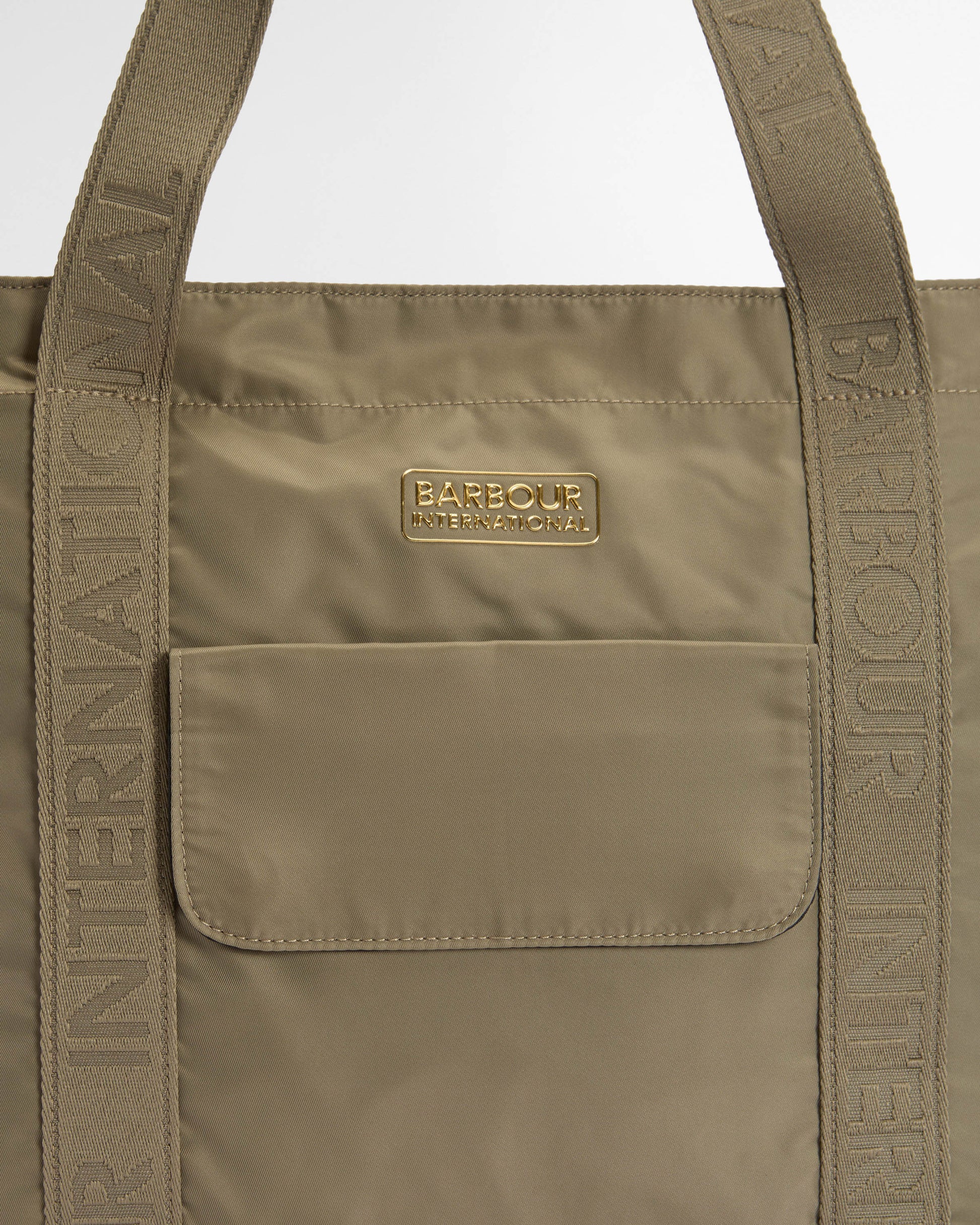 Barbour International Qualify Womens Tote Bag - Dusky Khaki | CHO | Designer Womens Bags