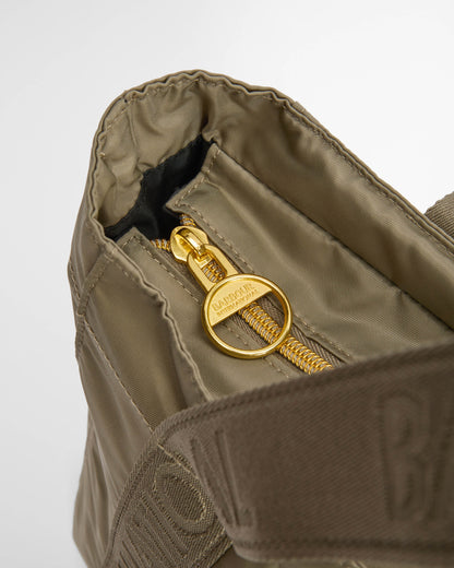 Barbour International Qualify Womens Tote Bag - Dusky Khaki | CHO | Designer Womens Bags