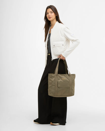 Barbour International Qualify Womens Tote Bag - Dusky Khaki | CHO | Designer Womens Bags