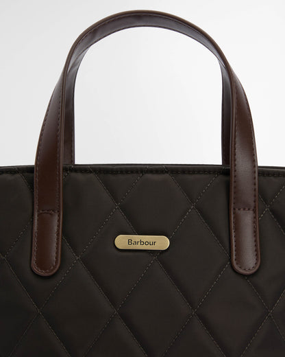 Barbour Womens Mini Quilted Tote Bag - Olive