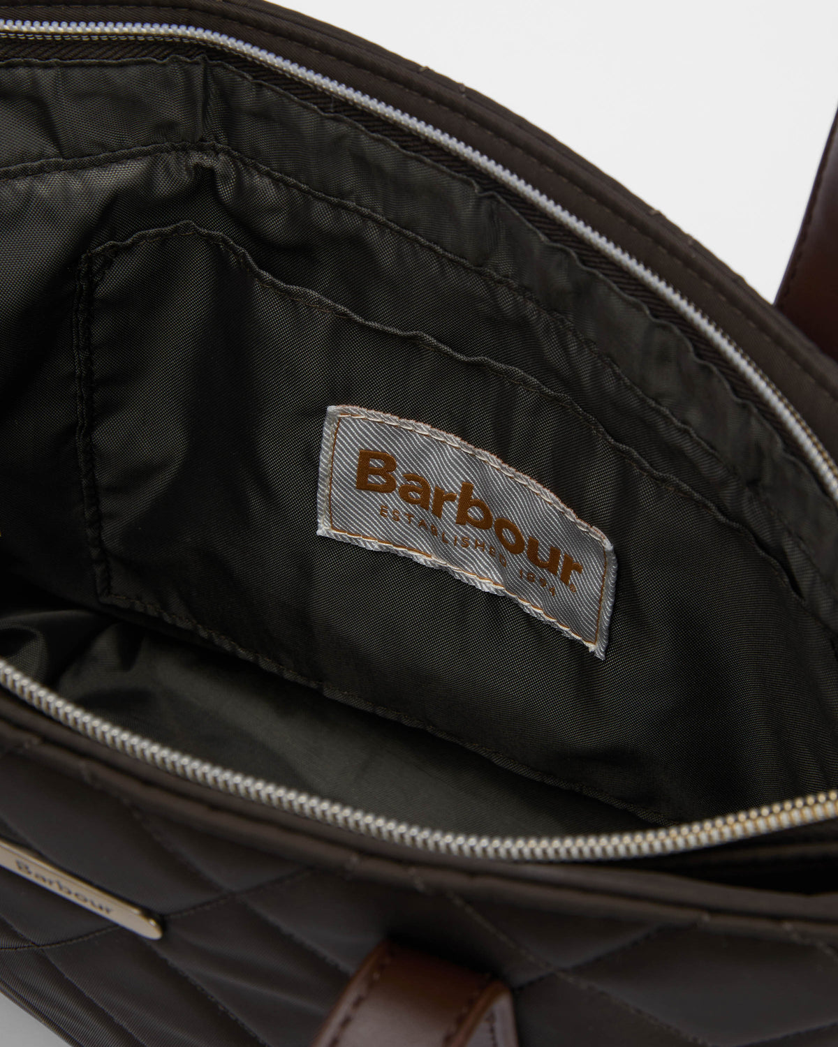 Barbour Womens Mini Quilted Tote Bag - Olive