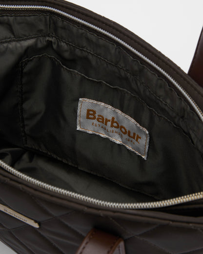 Barbour Womens Mini Quilted Tote Bag - Olive