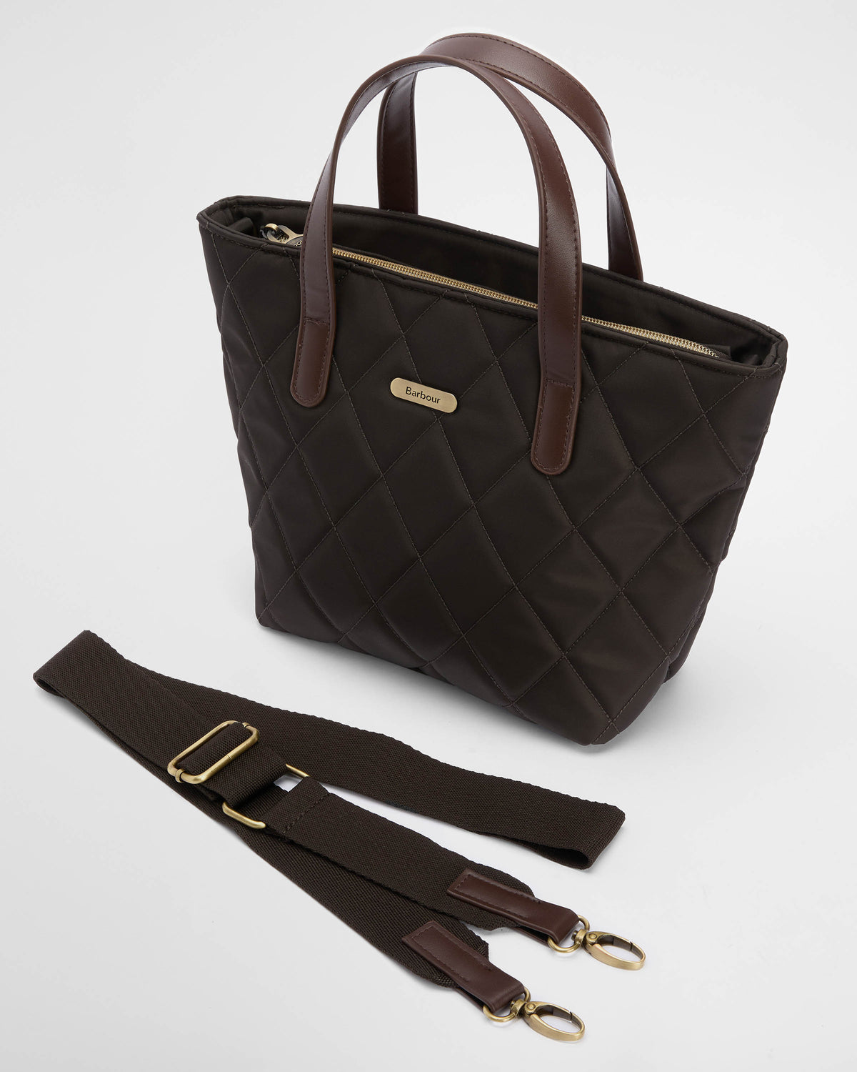 Barbour Womens Mini Quilted Tote Bag - Olive