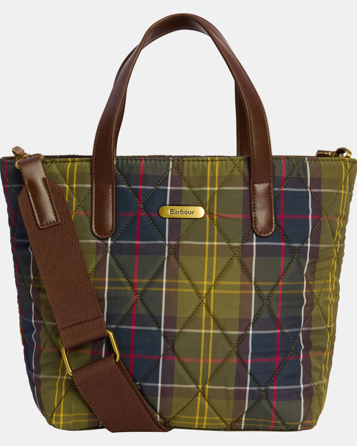 Barbour Womens Mini Quilted Tote Bag - Classic Tartan | CHO | Designer Womens Handbags