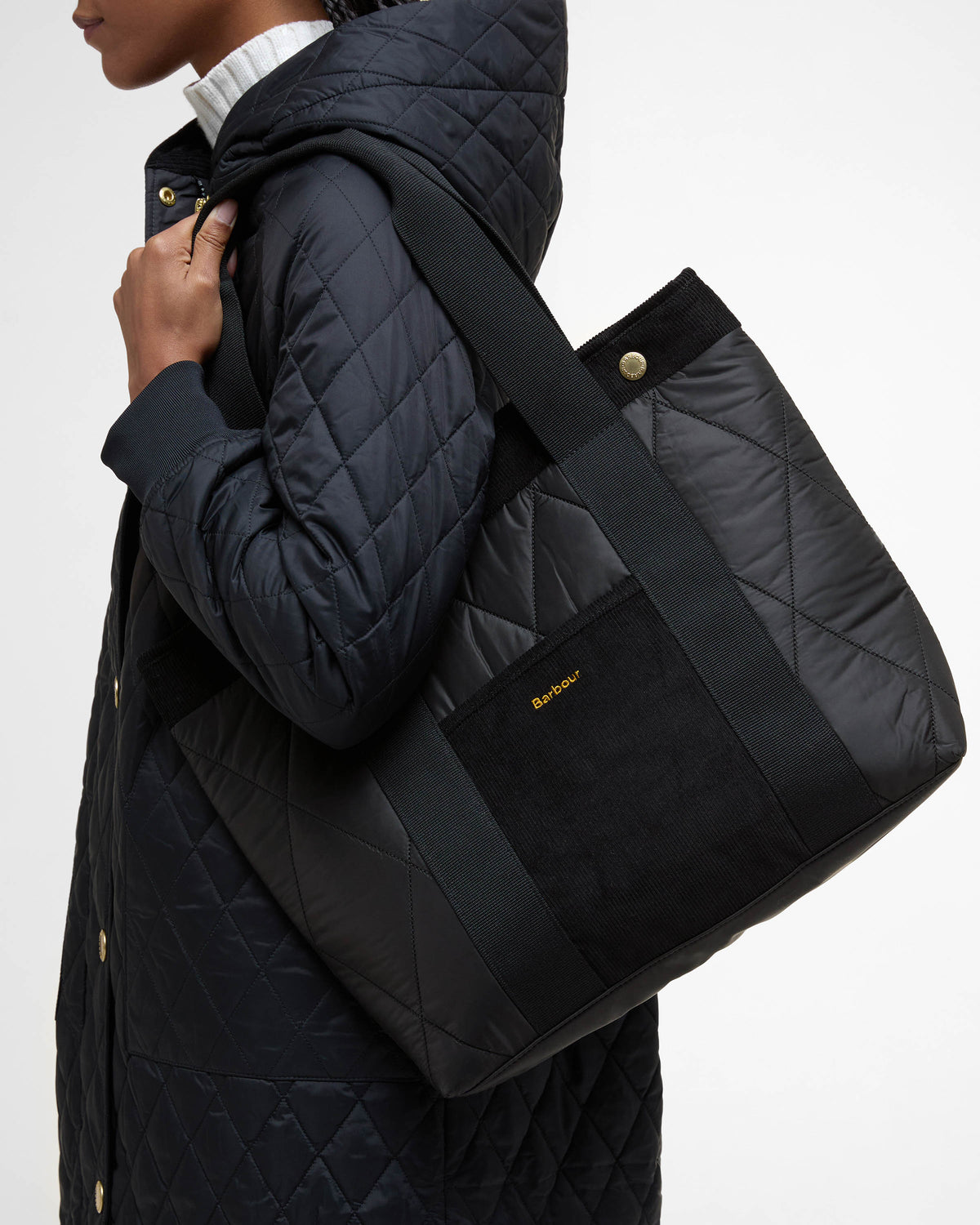 Barbour Healy Womens Tote Bag - Black/Ancient - CHO - Designer Womens Shopper Bags