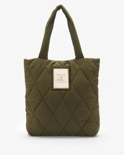 Barbour Mariah Womens Quilted Tote Bag - Olive