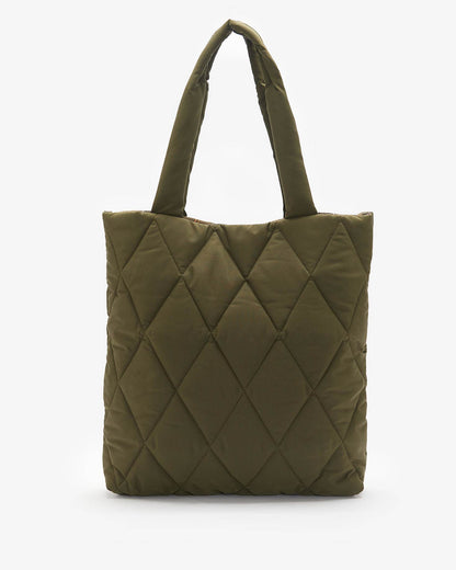 Barbour Mariah Womens Quilted Tote Bag - Olive