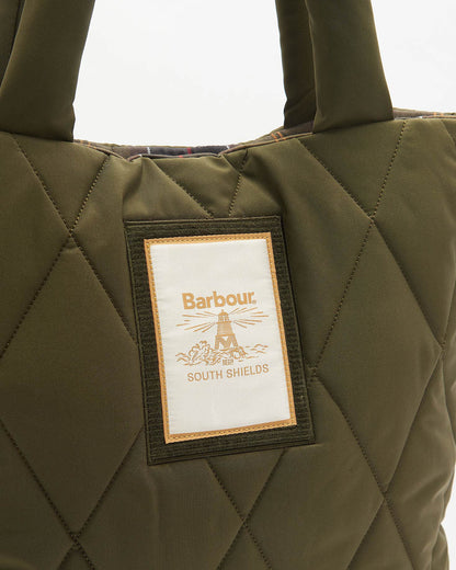 Barbour Mariah Womens Quilted Tote Bag - Olive