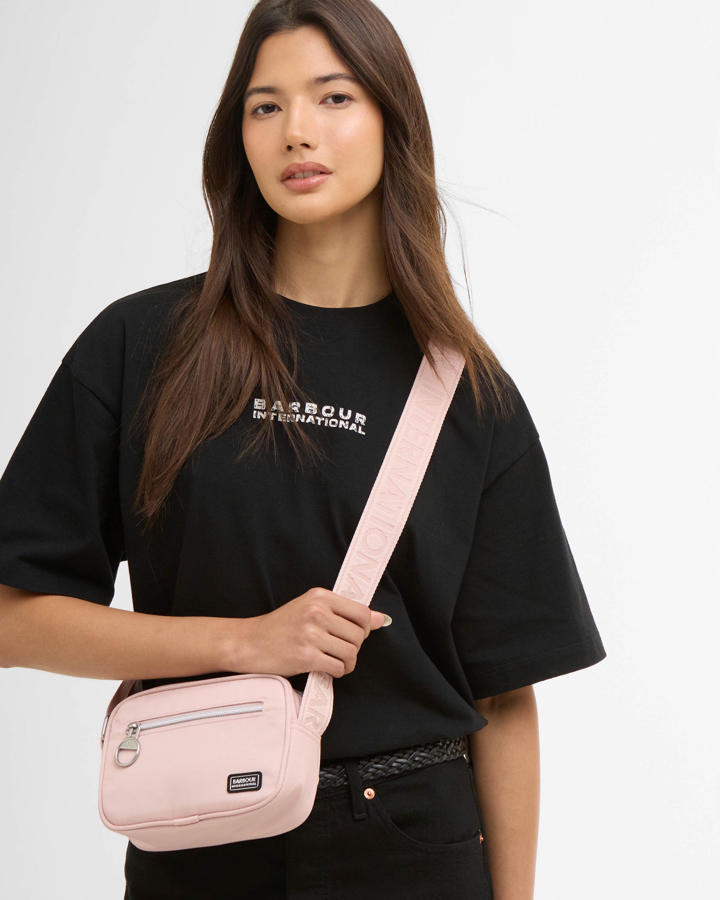 Barbour International Qualify Womens Micro Crossbody Bag - Desert Pink | CHO | Designer Womens Cross Body Bags