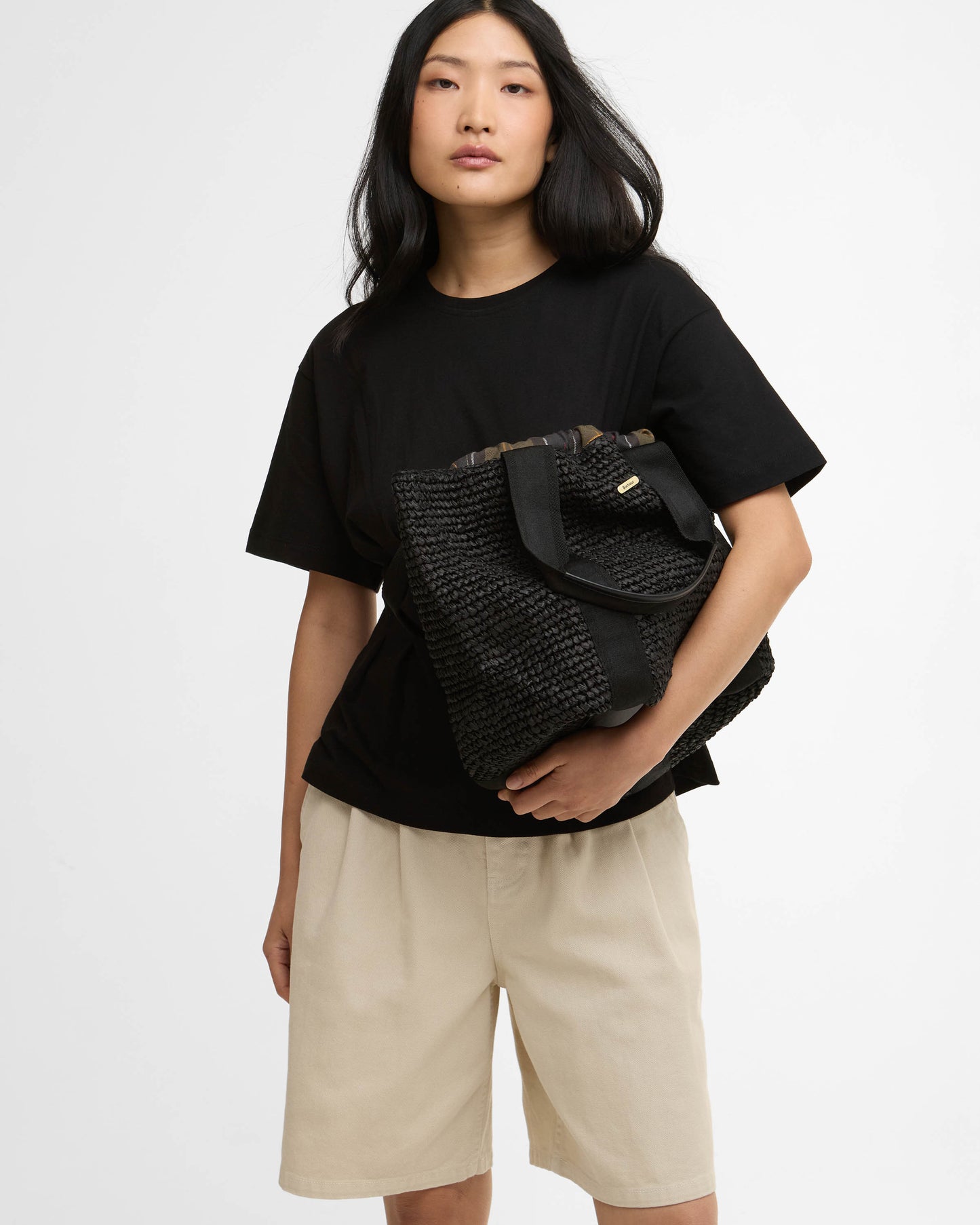 Barbour Lily Womens Beach Tote - Black | CHO | Designer Womens Bags