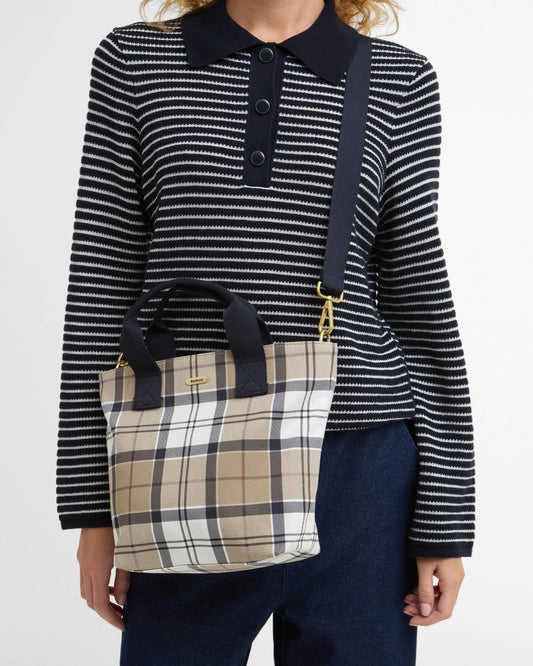 Barbour Maisy Womens Tote Bag - Rosewood Tartan | CHO | Designer Womens Bags