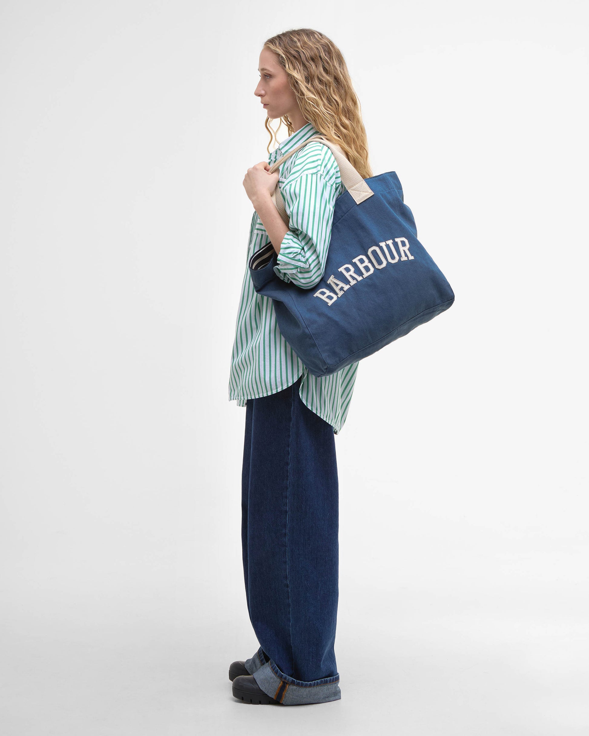Barbour Emily Denim Womens Tote Bag - Denim | CHO | Designer Womens Bags