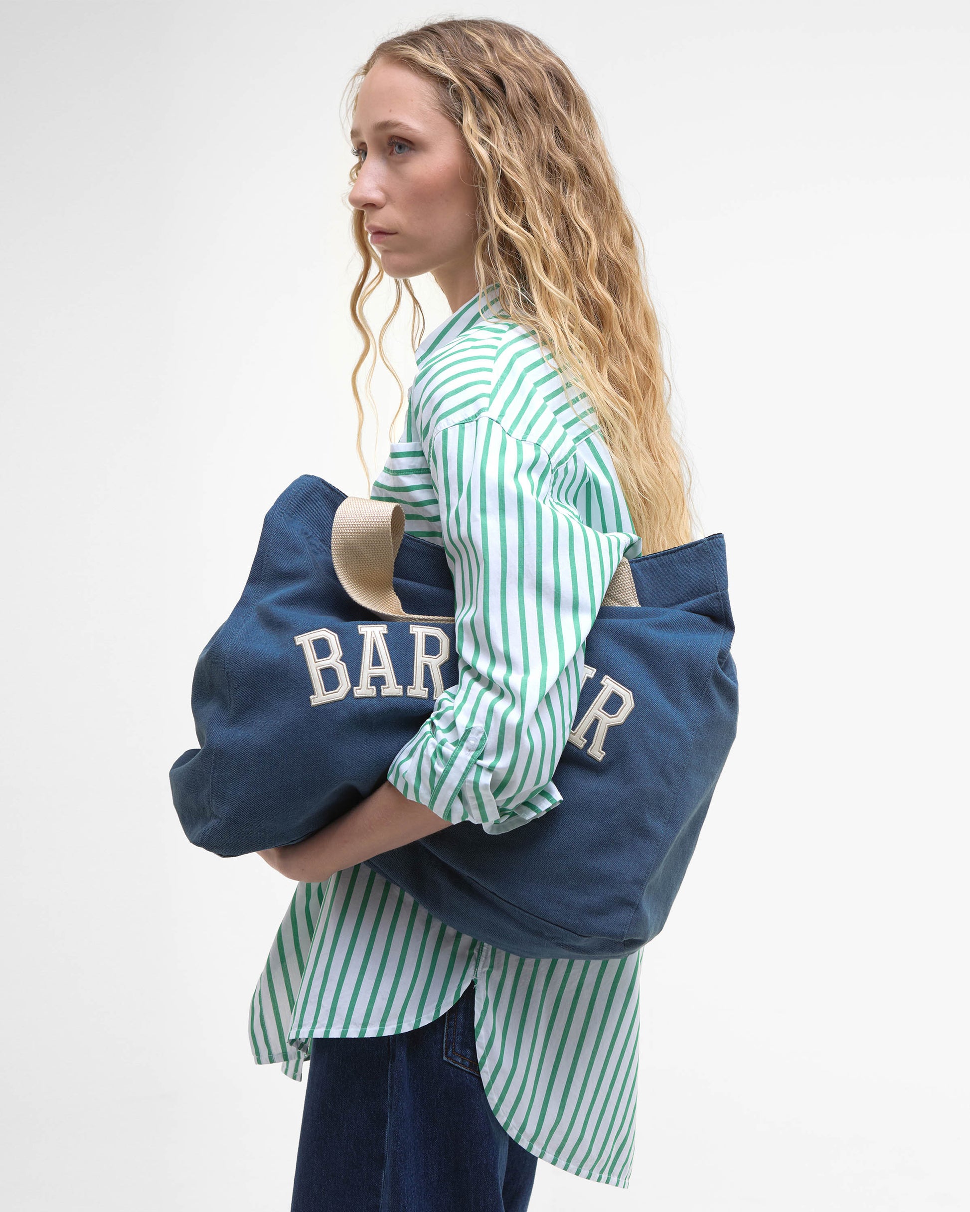 Barbour Emily Denim Womens Tote Bag - Denim | CHO | Designer Womens Bags