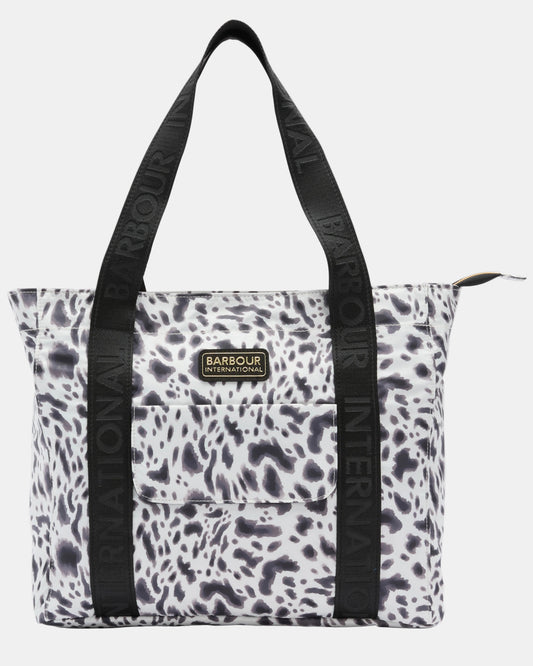 Barbour International Boulevard Womens Tote Bag - Bio Ink Leopard Print | CHO | Designer Womens Tote Bags
