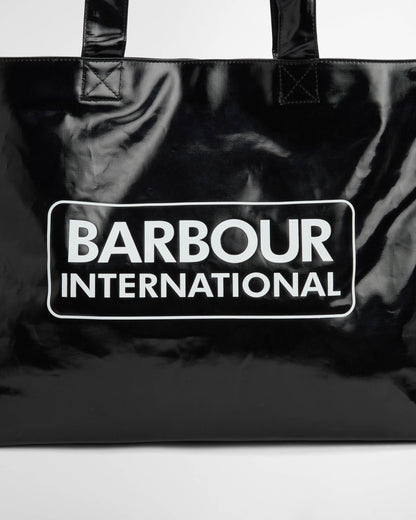 Barbour International Womens High Shine Tote Bag - Black