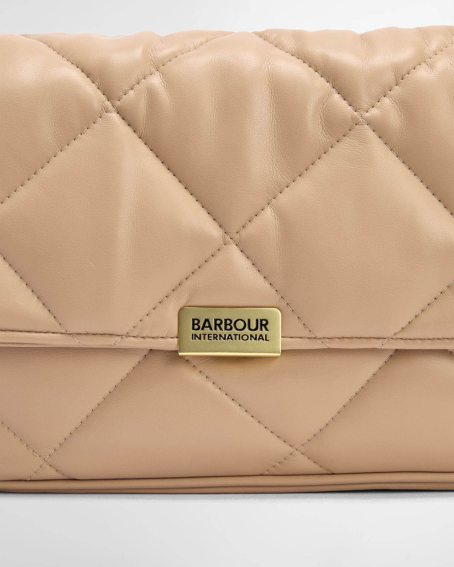 Barbour International Womens Soft Quilt Shoulder Bag - Camel