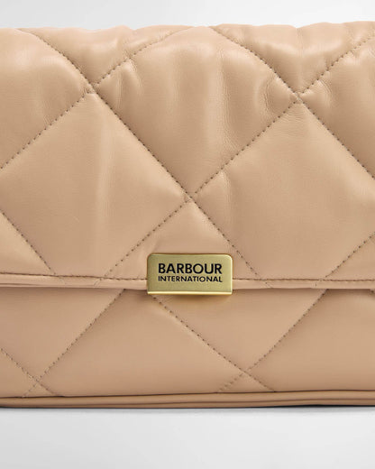 Barbour International Womens Soft Quilt Shoulder Bag - Camel