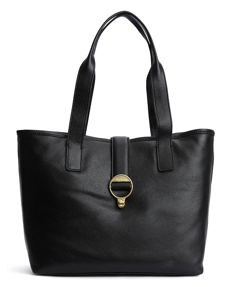 Barbour Alder Womens Leather Tote Bag - Black
