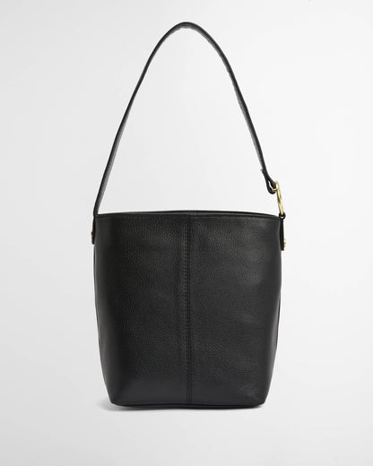Barbour Cedar Womens Leather Bucket Bag - Black